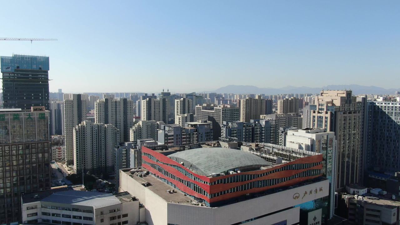 石家庄城市商业广场航拍