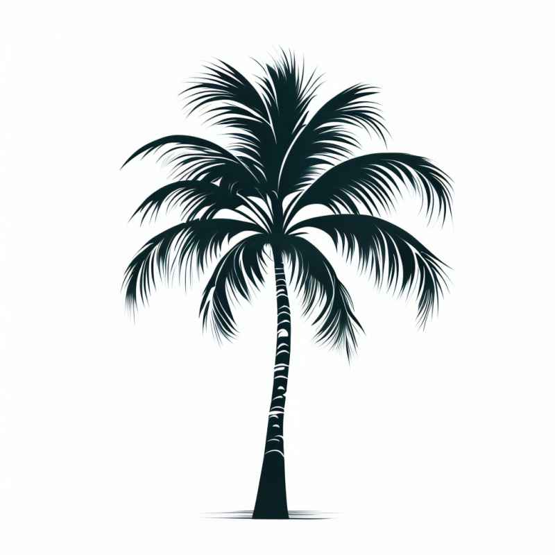 手绘简约椰子树元素插画 4