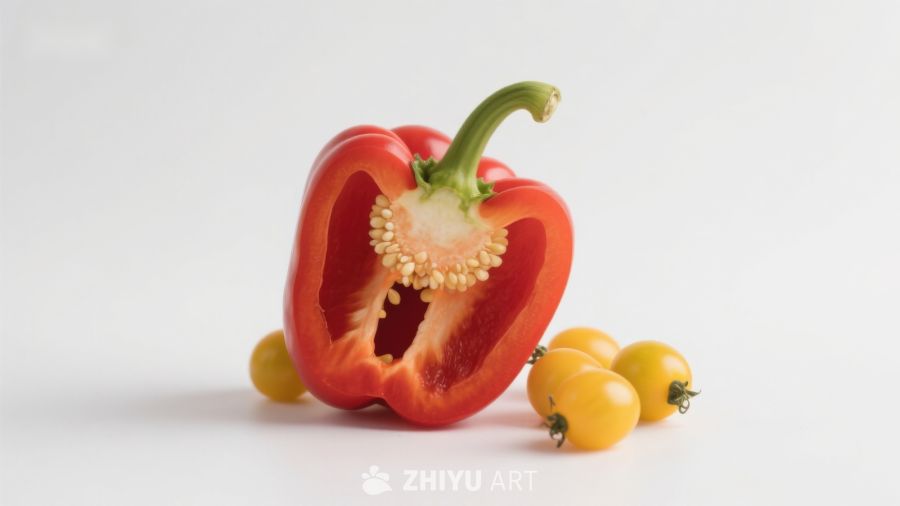 红椒与小番茄静物展示