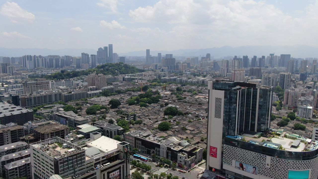 福建福州城市大景航拍
