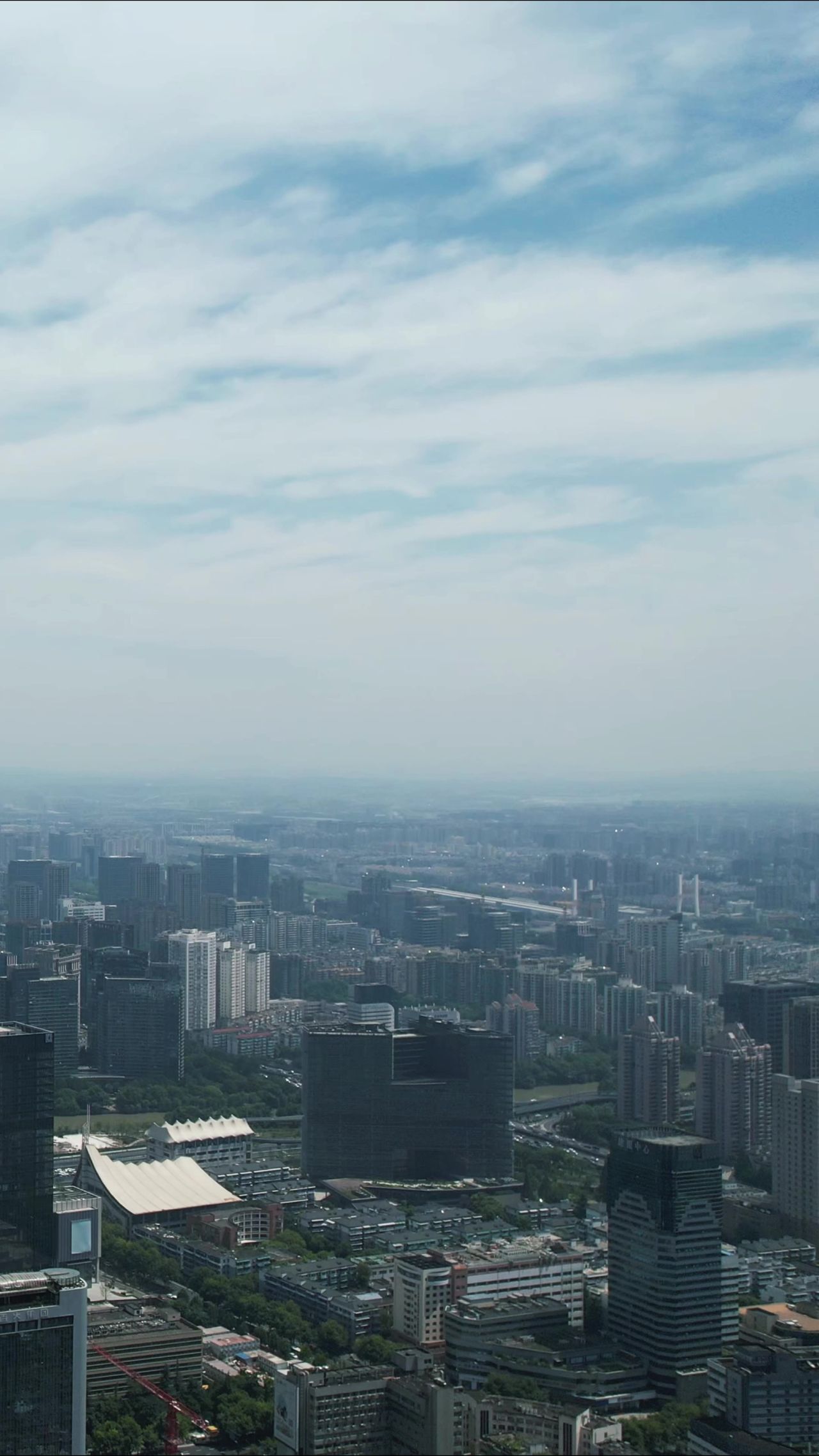 浙江杭州城市大景西湖竖屏航拍 