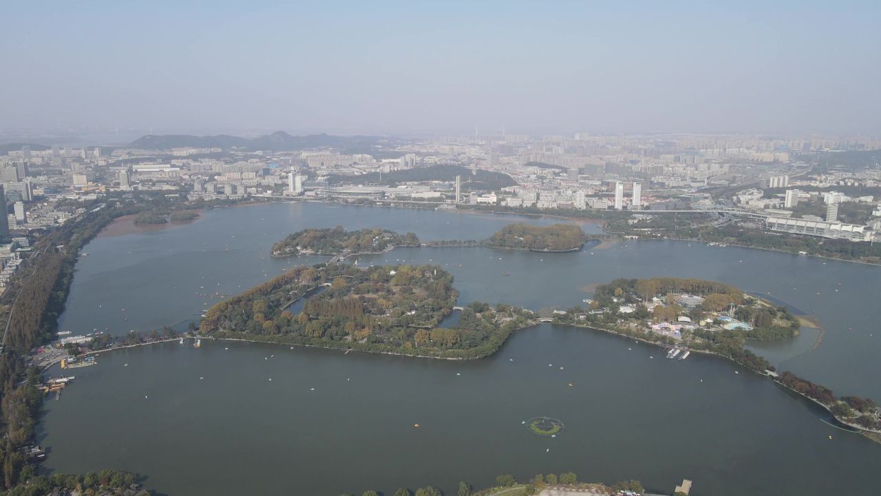 江苏南京城市风光旅游景区地标建筑航拍 