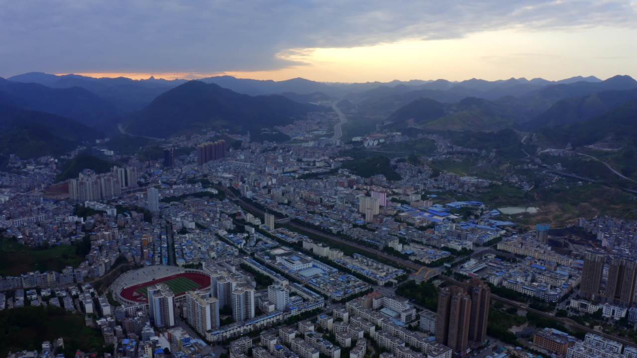 富宁县城日落-1