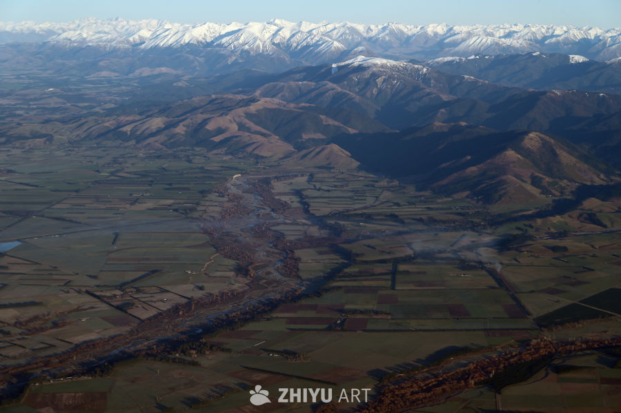 新西兰北岛飞南岛万米高空航班上看雪山之巅的壮丽风景 6