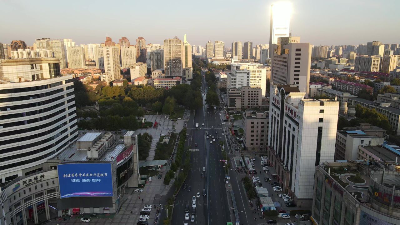  石家庄城市地标建筑航拍