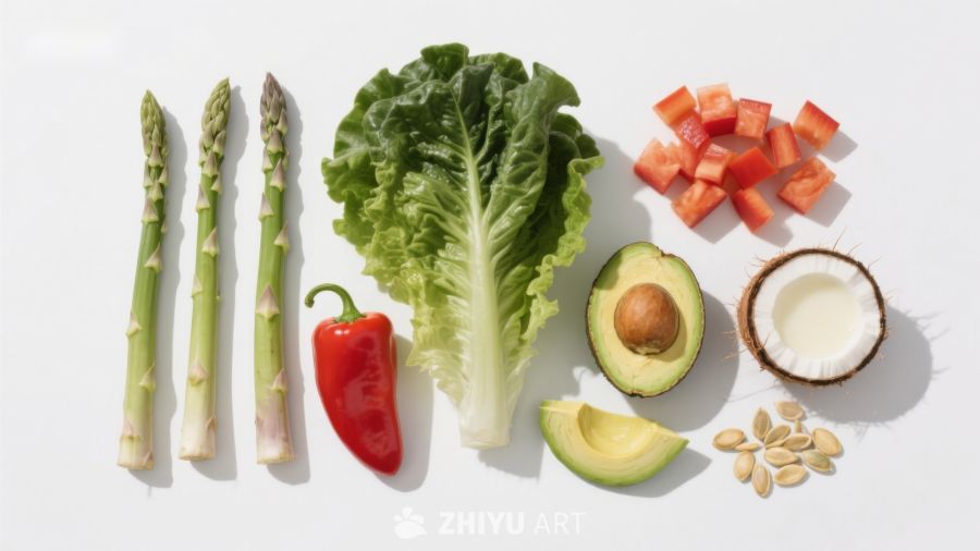 新鲜蔬菜水果食材组合