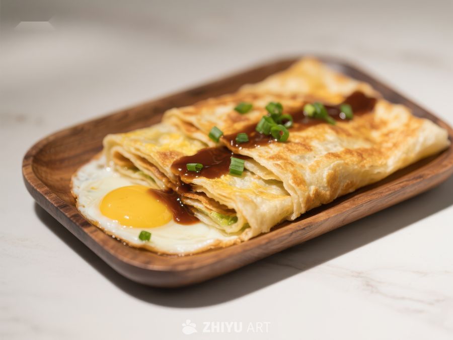 煎饼果子配蛋黄酱 375