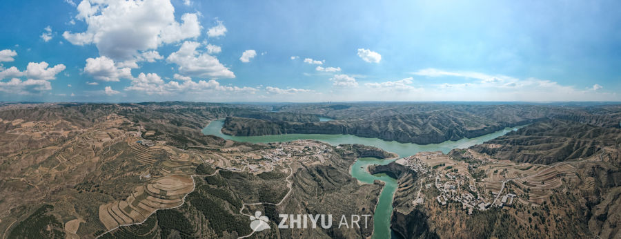 山西老牛湾景区第一湾全景图