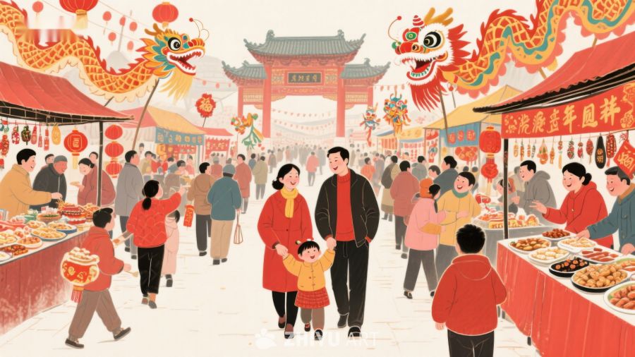 春节集市，欢庆气氛浓 93