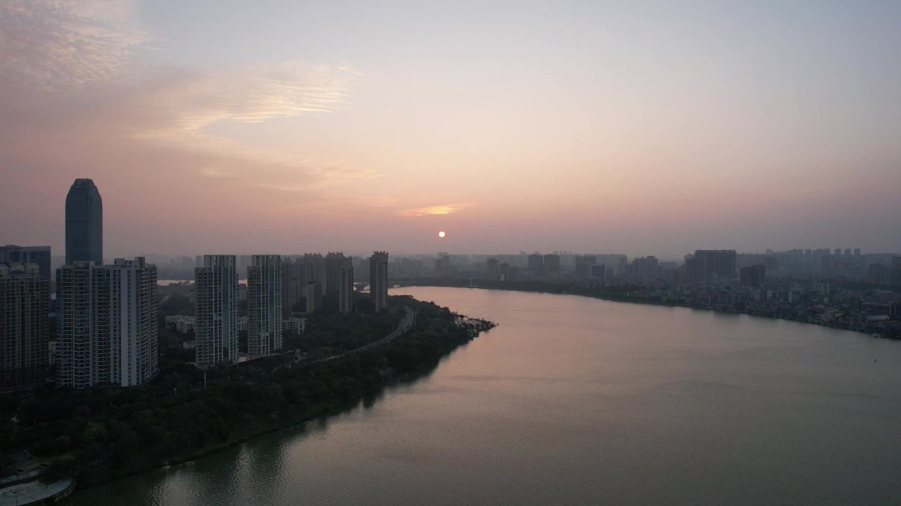 广东惠州城市风光航拍 