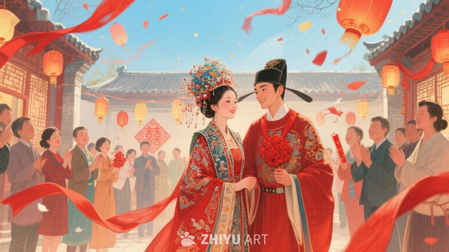 传统婚礼：新人喜结良缘 34