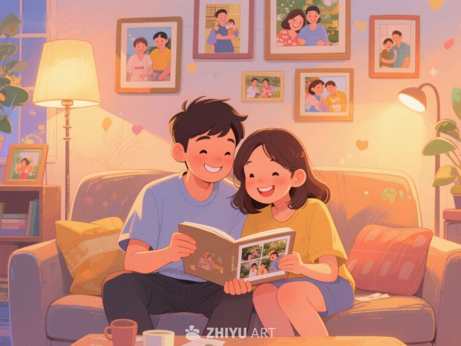 温馨夜晚，共读相册 869