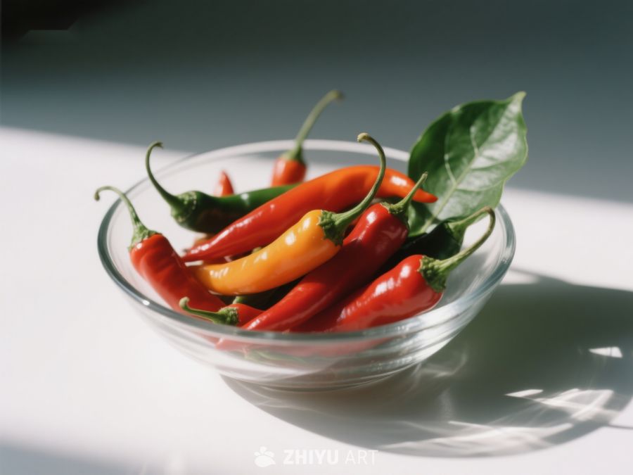 玻璃碗中的多彩辣椒 6