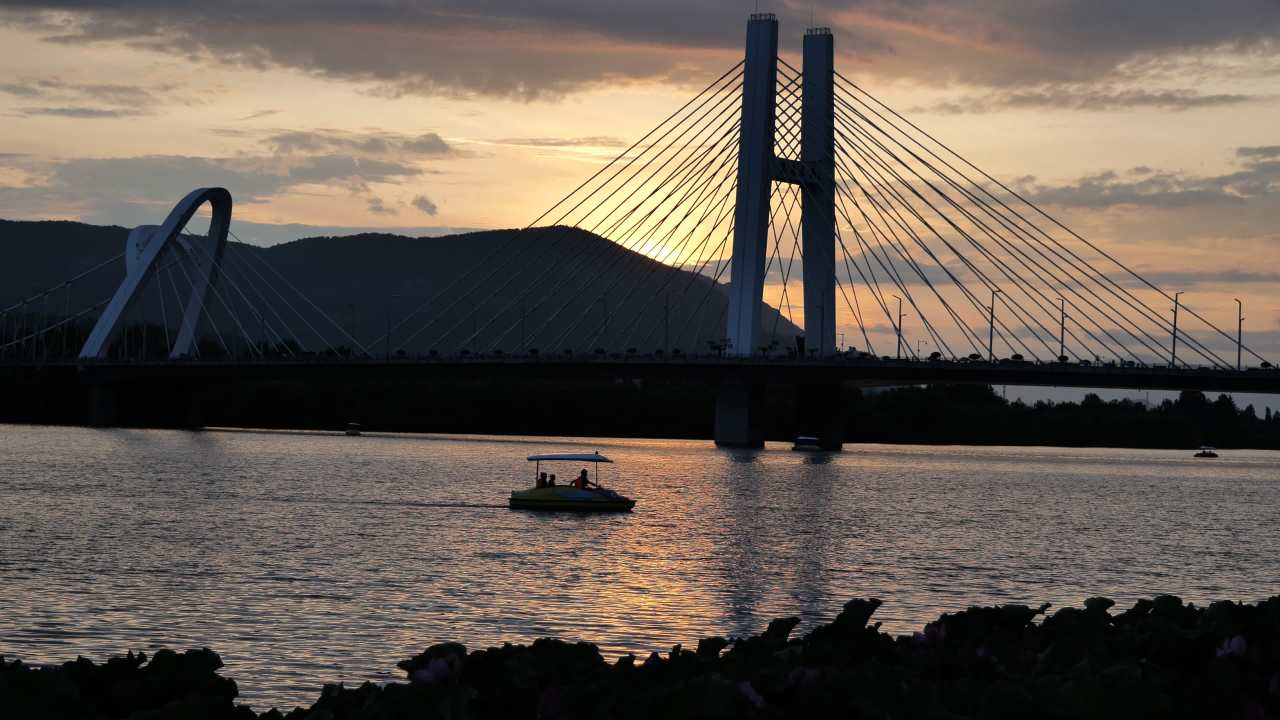 夕阳下的大桥 6