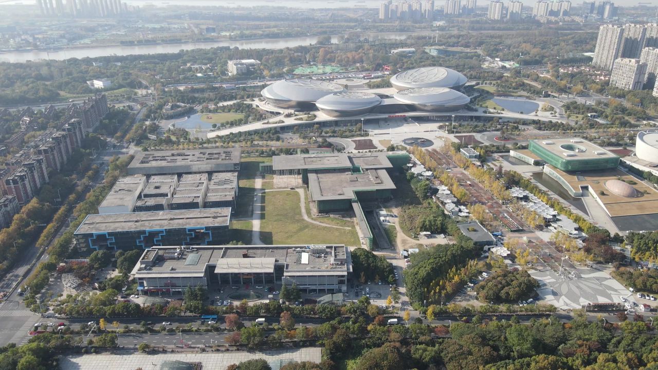 江苏南京城市风光旅游景区地标建筑航拍 