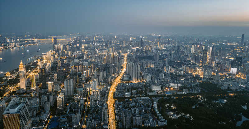 武汉航拍夜景