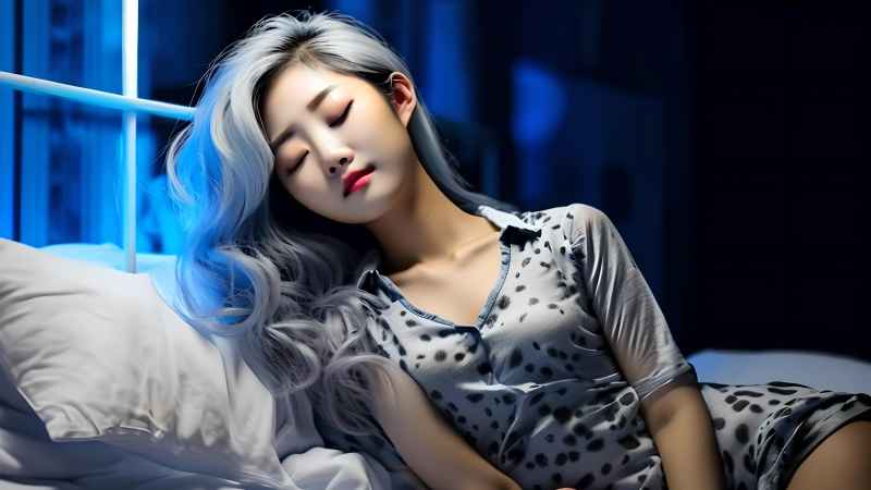 不同的睡姿的美女摄影图 96