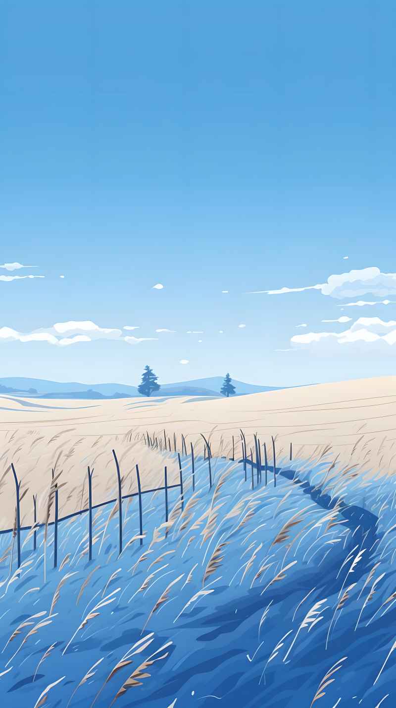 冬季唯美创意背景插画图 26