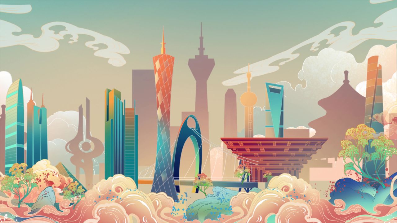 中国风水墨梅花古风戏曲晚会LED视频素材 5