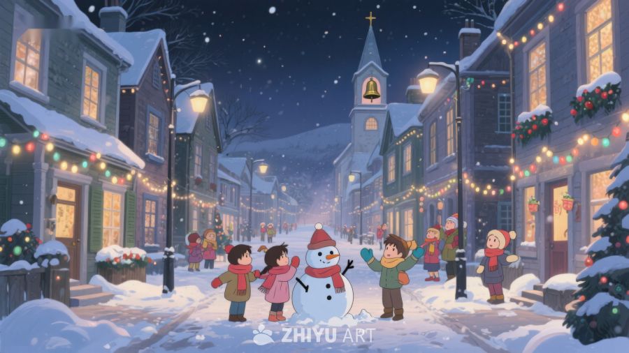 冬夜小镇的欢乐圣诞 96