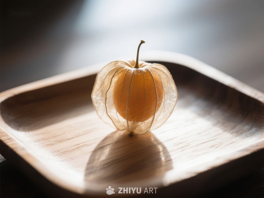 木盘上的橙色果实 336