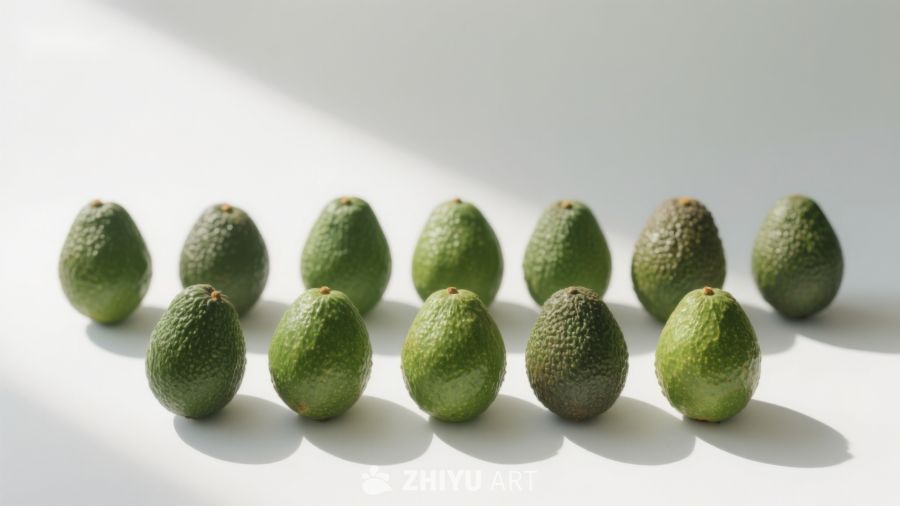 排列整齐的青色果实 324