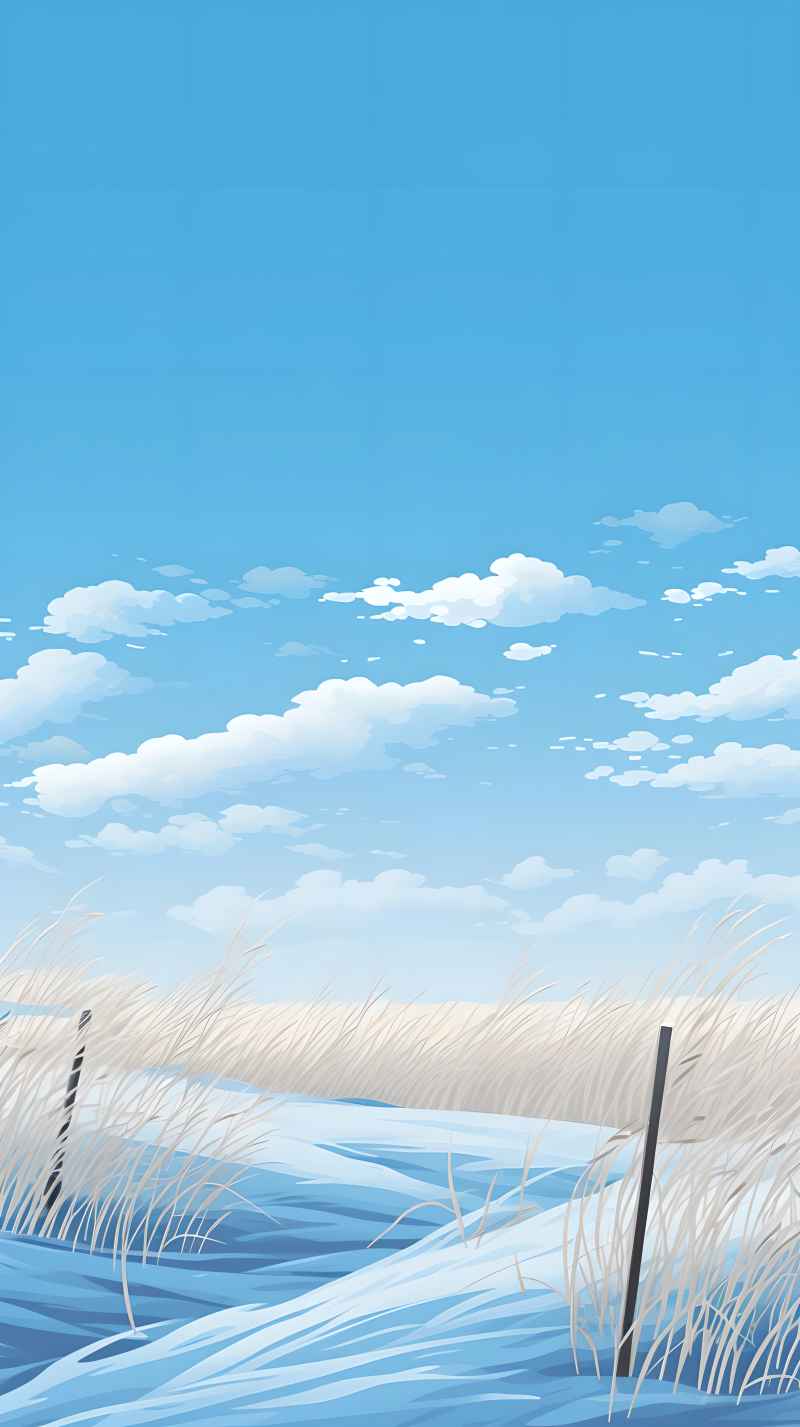 冬季唯美创意背景插画图 10