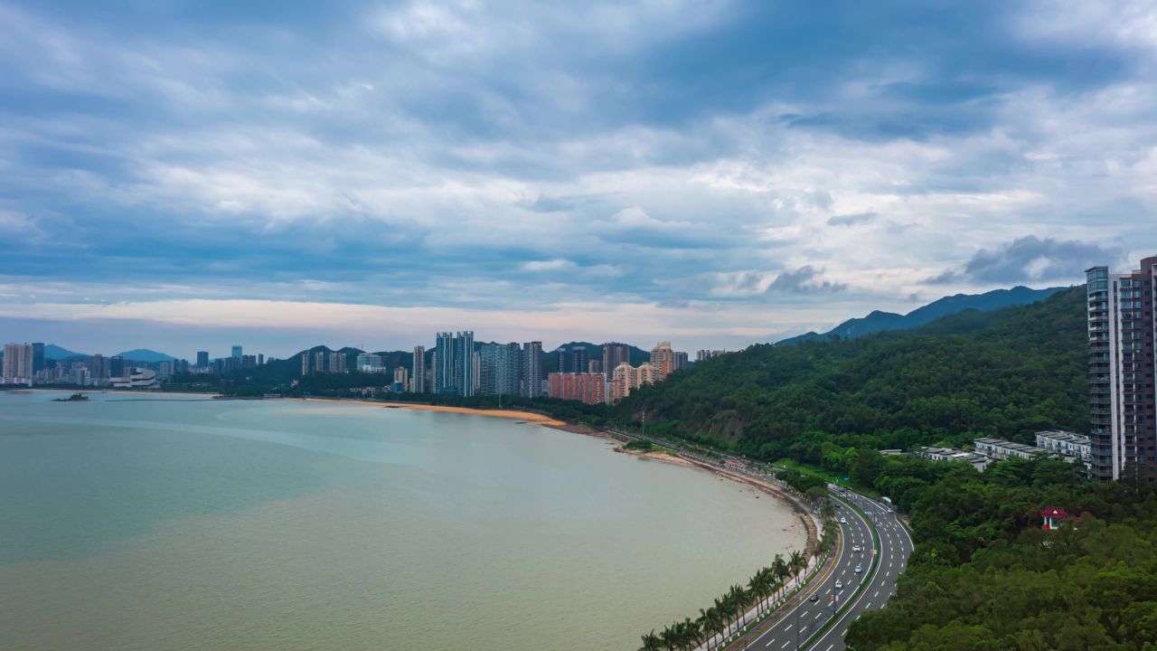 粤港澳大湾区海边延时拍摄