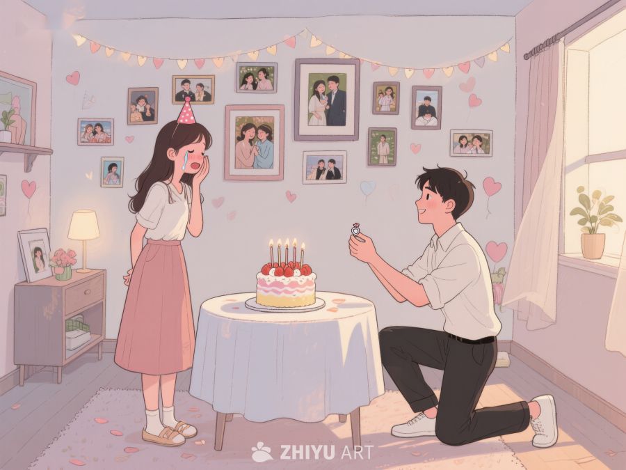 温馨室内求婚场景 763