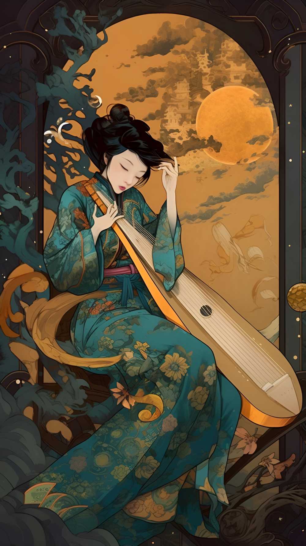 敦煌风格飞天造型