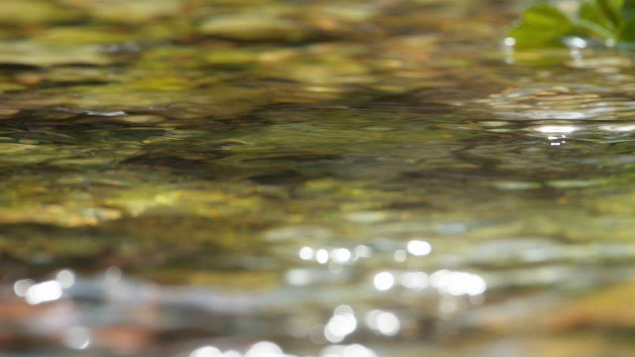 山泉水矿泉水潺潺小溪流水瀑布 11