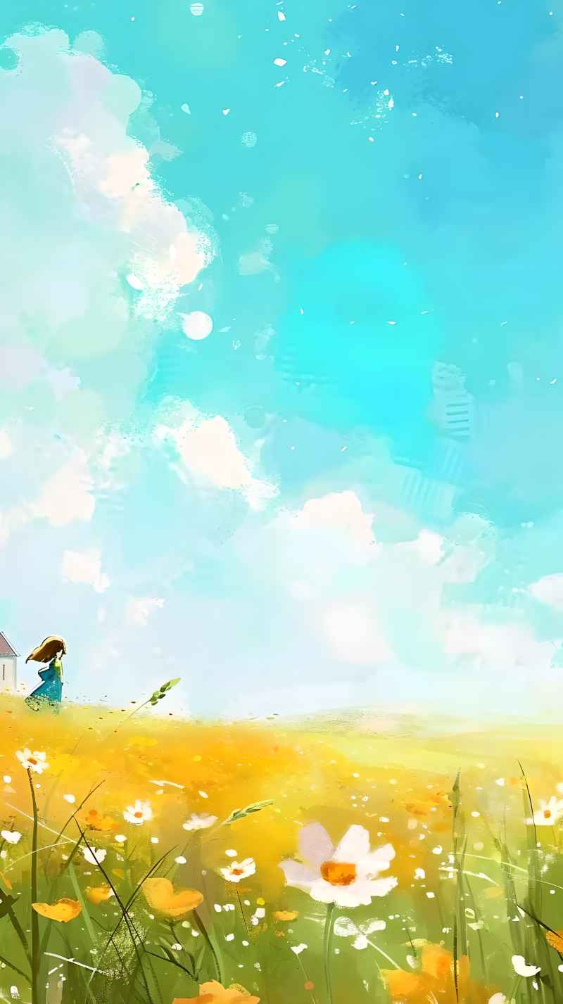 阳光的印象派丰富多彩水彩画 12
