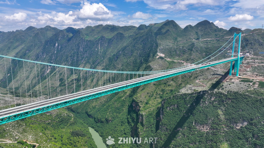 航拍贵州花江峡谷大桥 12