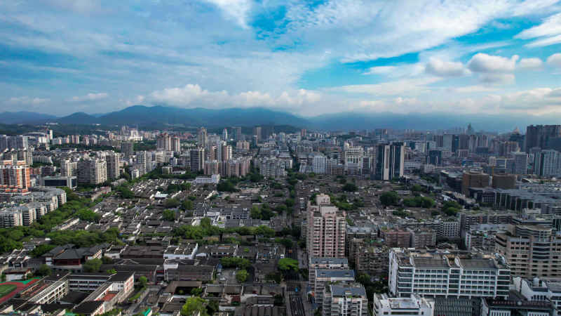福建福州三坊七巷5A景区航拍