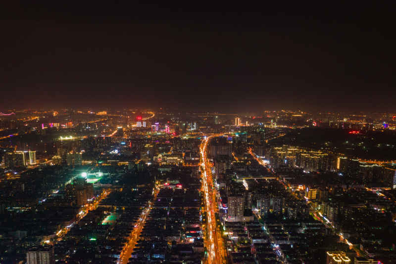 航拍 湖南 长沙 夜景 风光