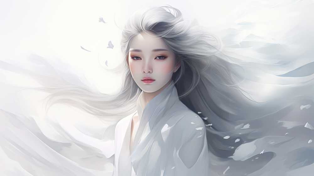 浅白色唯美意境背景图99