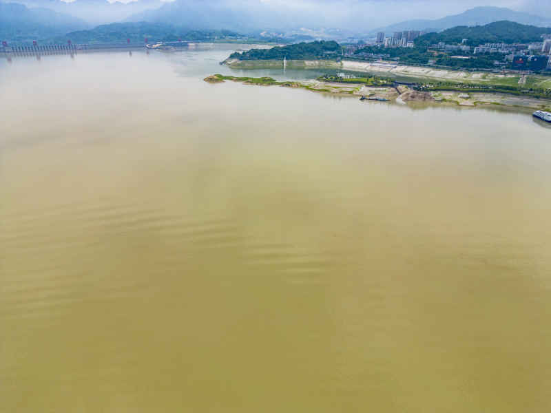 湖北长江三峡风光航拍图 