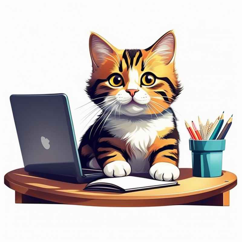 办公室勤劳的猫咪 26