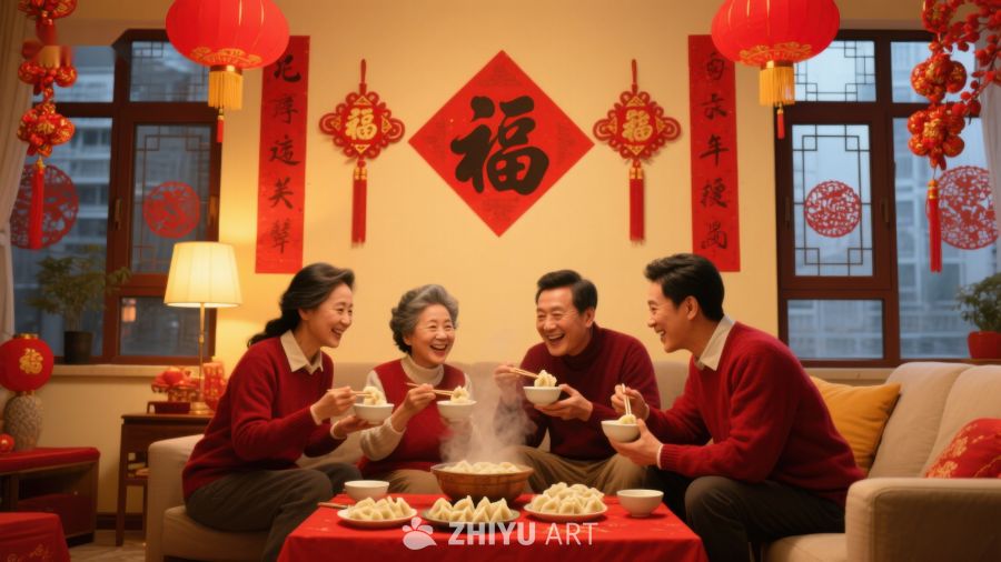 家庭共庆春节，共享美味佳肴 448