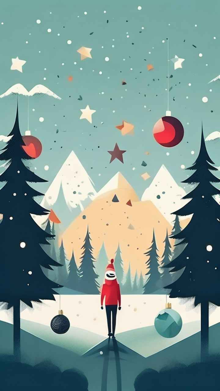 圣诞节插画背景图 1