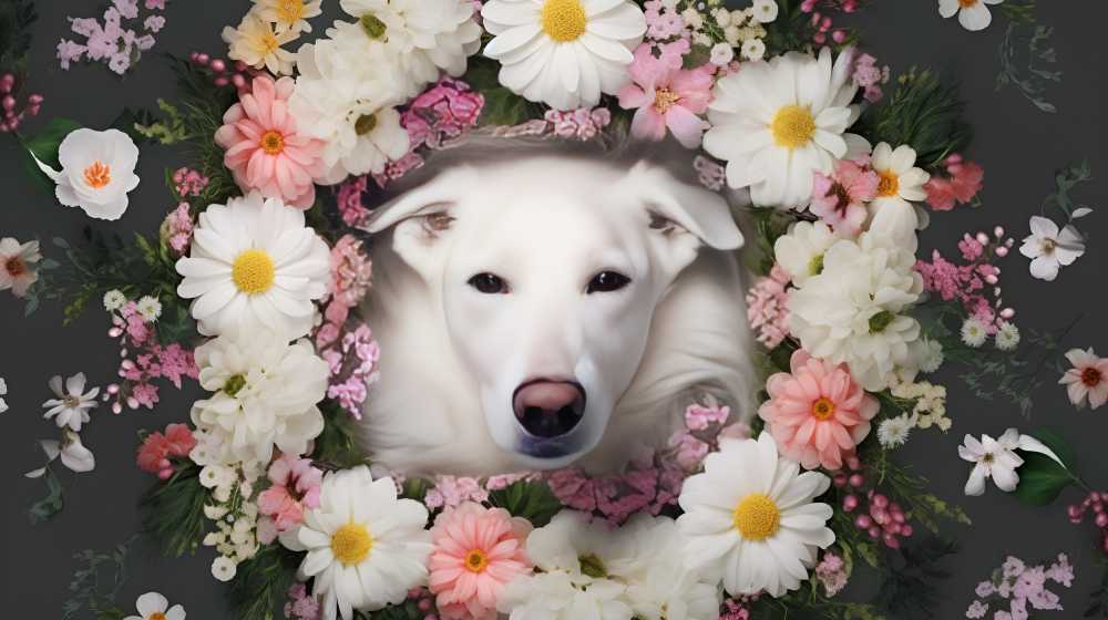 可爱萌宠狗小花花