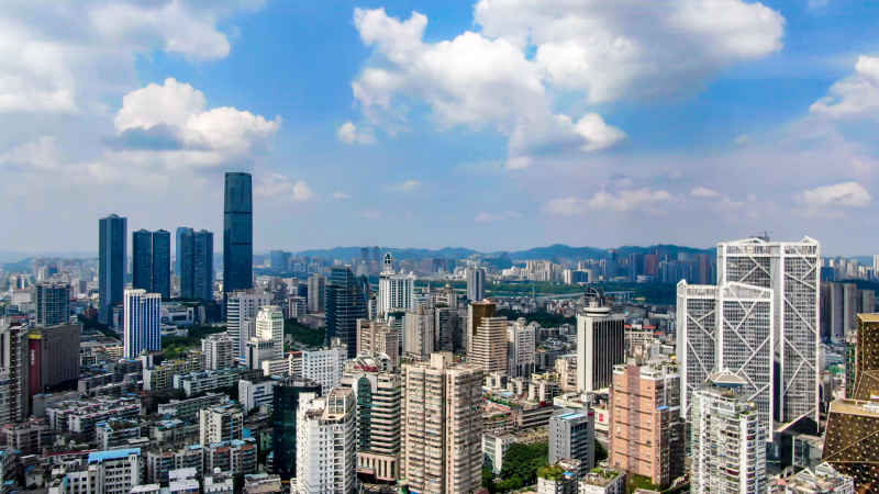 广西柳州城市风光航拍摄影图