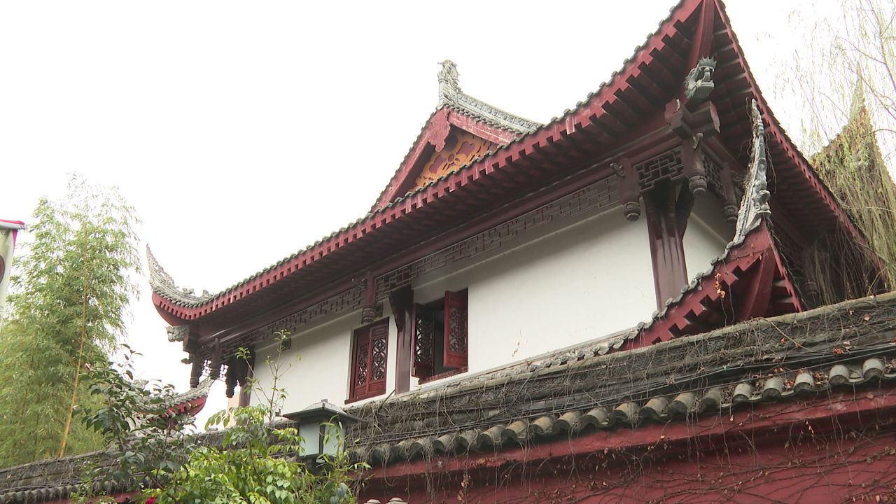 红墙灰瓦爬山虎古建一组 5