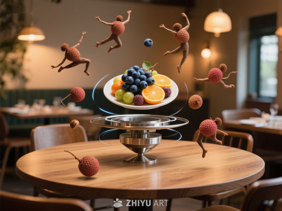 水果盘上的奇幻场景 580