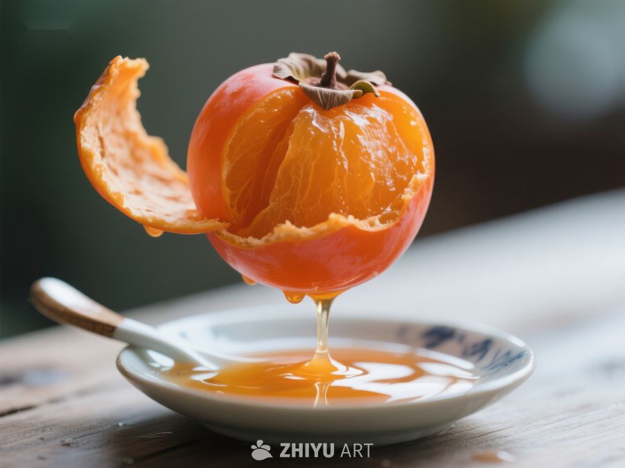 柿子果肉滴落，甜美瞬间 479