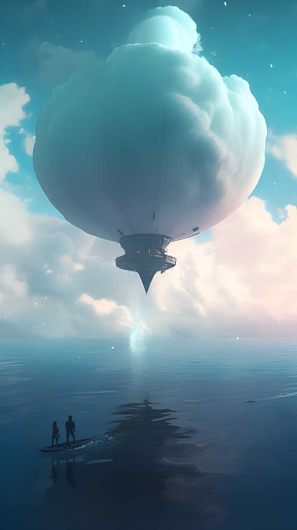 艺术唯美空中飞船