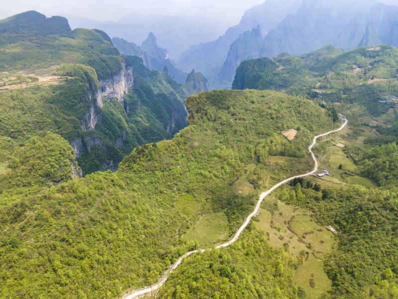 湖南张家界高山山川地貌 