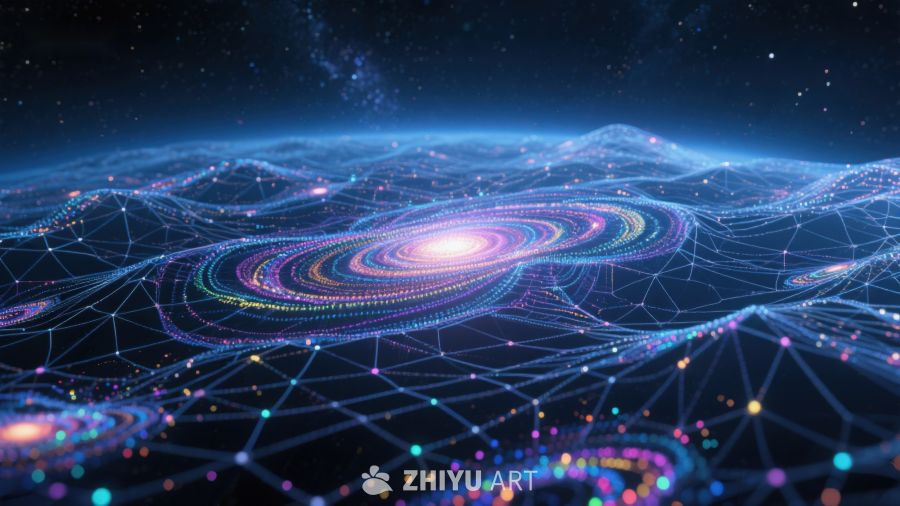 未来科技网络星系图景 700