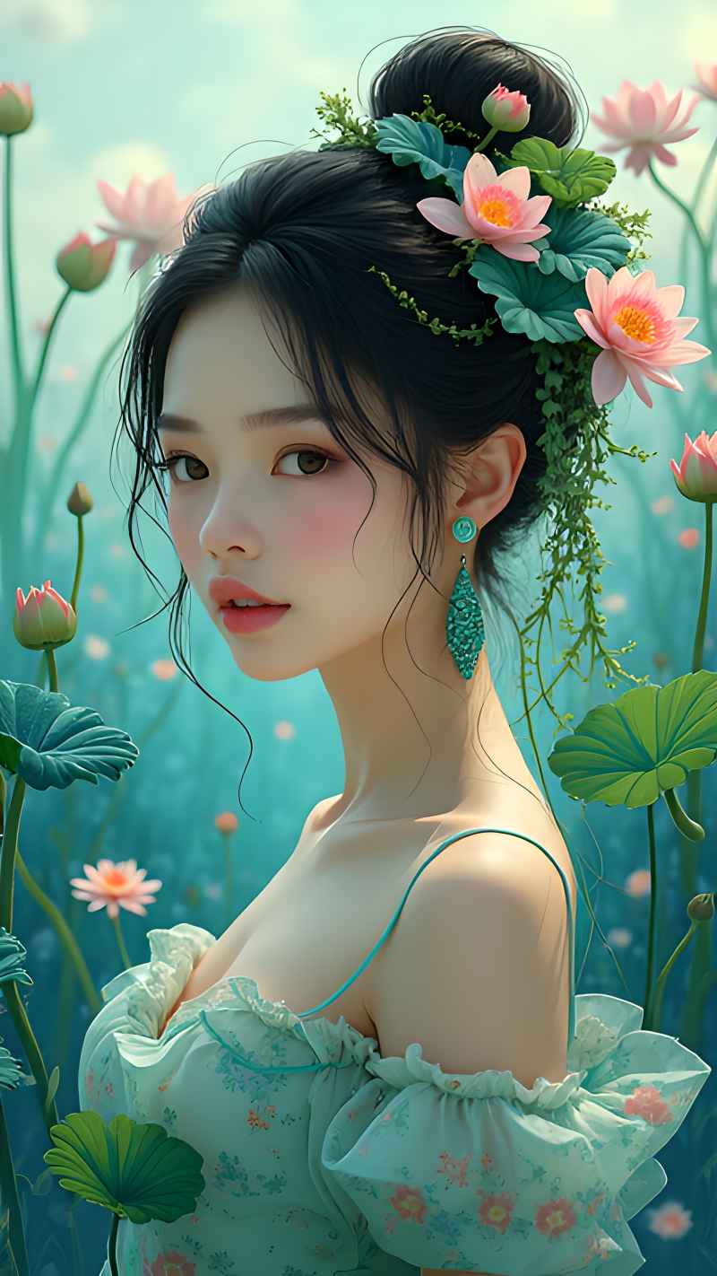 森林系列五颜六色古风艺术美女 43