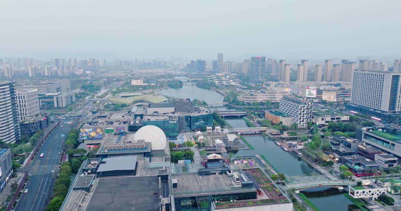 宁波城市建筑风光航拍 20